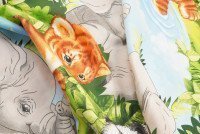 Ткань Бязь 150 см Премиум Детская коллекция «Сафари» рис 4620 вид 1, миниатюра 4