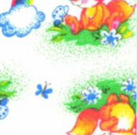 Бязь набивная 150 см №144-1п Лисички, миниатюра 1