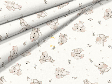 Бязь наб 262/8 Миледи 150 см 120 гр рис. 500135/1 Ребята-слонята Д