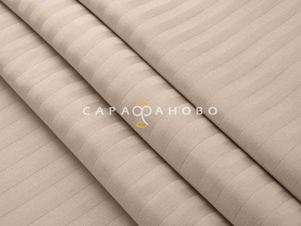 Ткань Страйп-сатин 240 см 1-1 Слоновья Кость 40*40