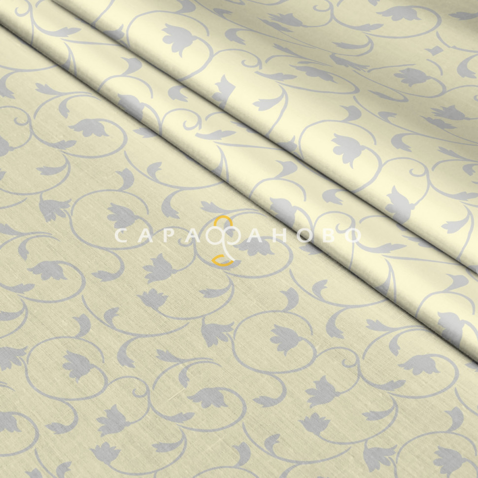 Ткань Тик смесовой 220 см 6 Beige СЕРЕБРО GL