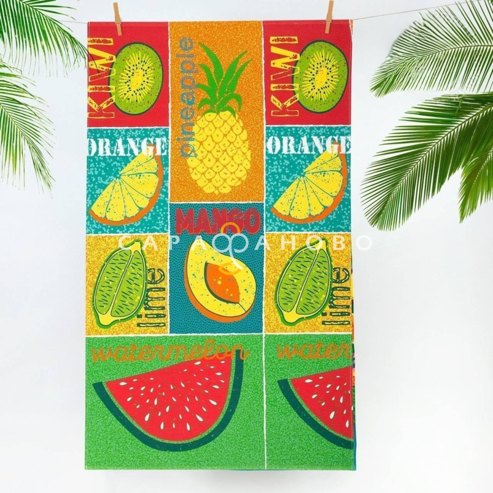 Ткань полотенечная 150 см рис Мультифрукт