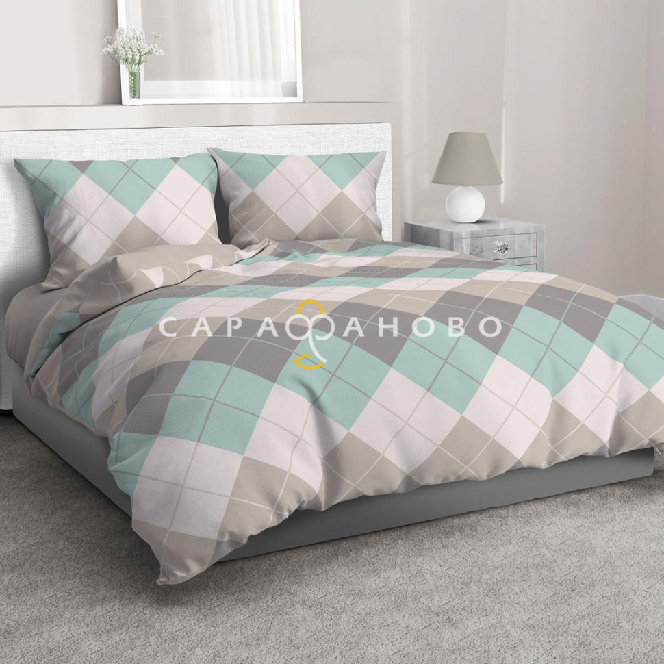 Ткань Бязь Премиум 220 см 142гр набивная арт 34 рис 50181-2