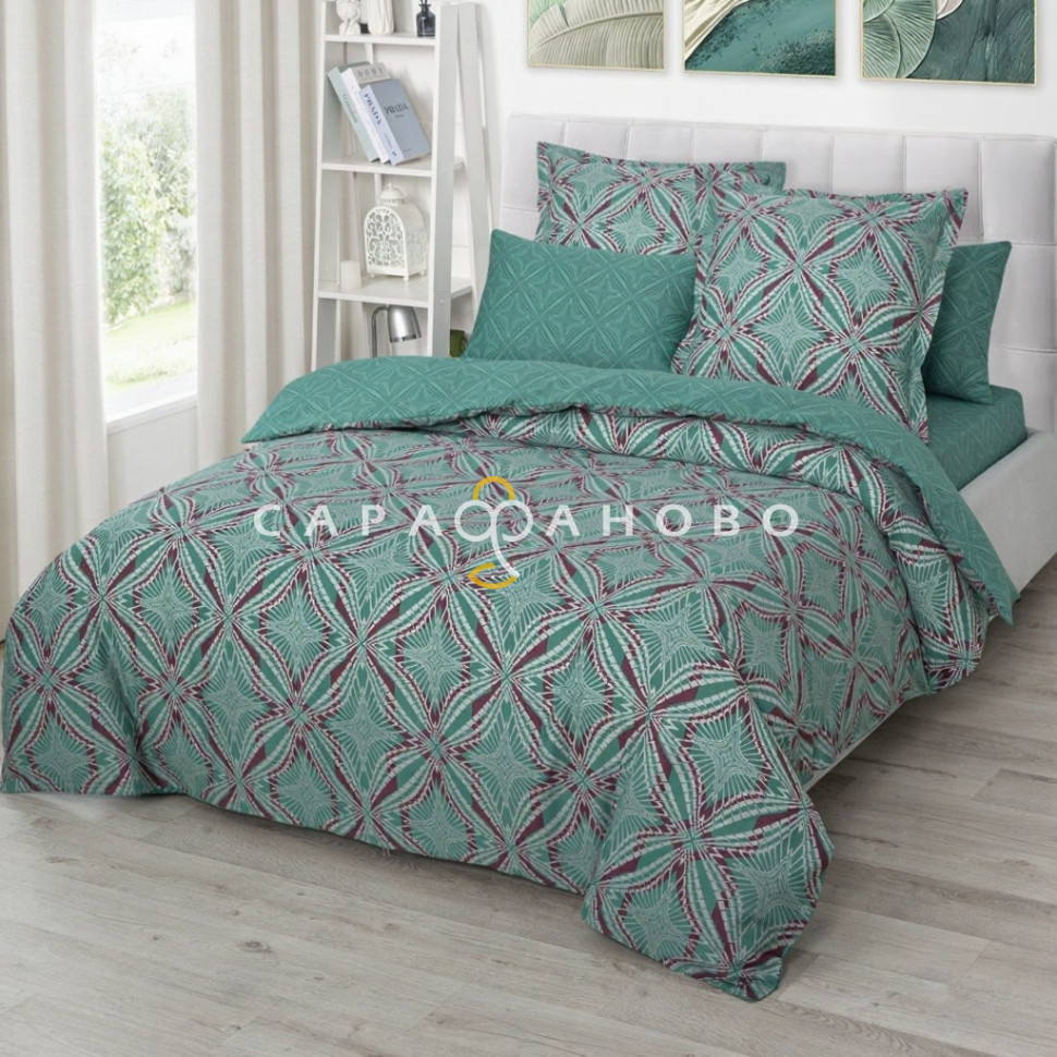 Ткань Сатин 220 см рис. Джон А рис. 13388-1