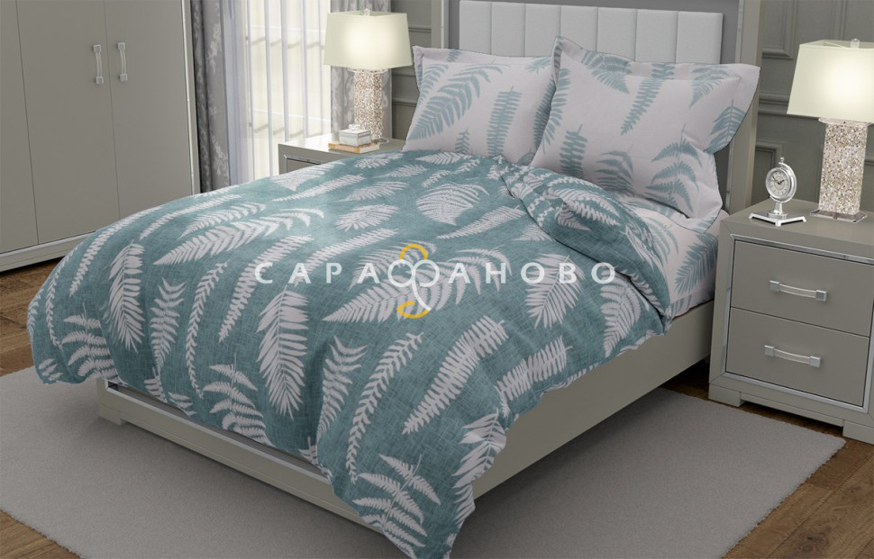 Ткань поплин 220 См. 105 гр Папоротник Рис. 28258/1 Основа