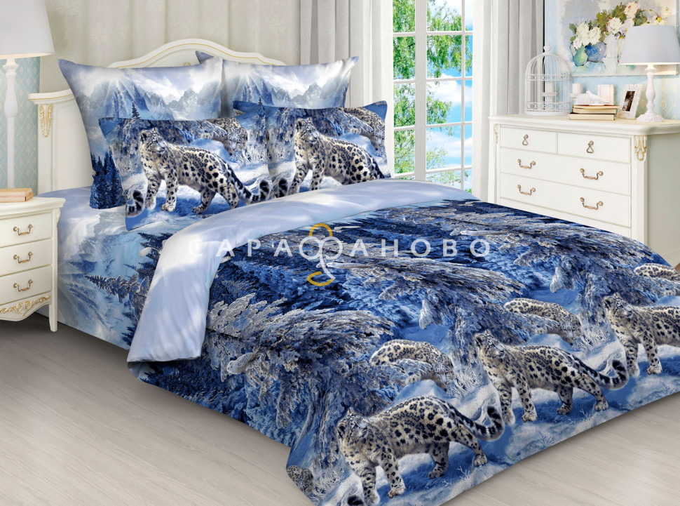 Ткань Бязь 220 см 120 гр рис 3027/1 Барсы