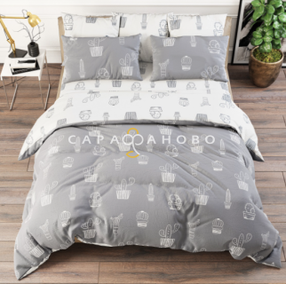 Ткань поплин 220 См. 105 гр Кактусы Рис. 28286/1 Основа