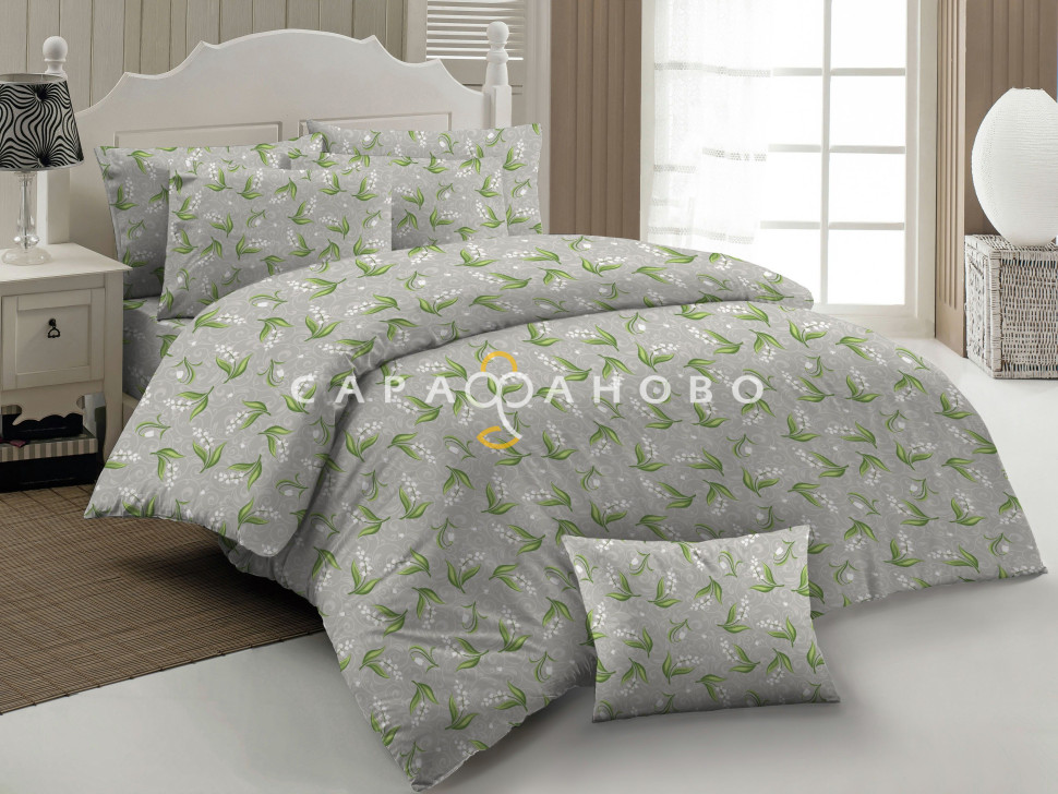 Бязь наб 262/8 Миледи 150 см 120 гр рис. 500356/1 Ландыши