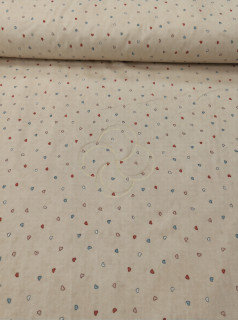 Ткань Поплин Детский 150 см рис. 13467 маленькие сердечки 