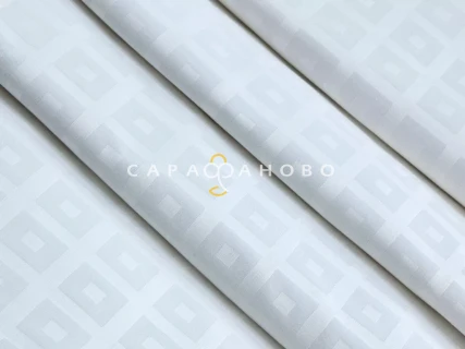 Ткань Страйп-сатин 240 см 145 гр квадрат отбеленный