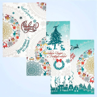 Ткань полотенечная 150 см рис Северная сказка