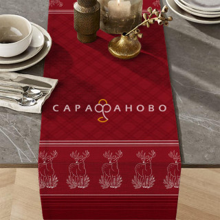 Скатерть-дорожка рогожка Mia Cara 30426-1 Рождественские традиции