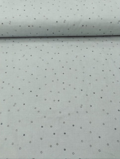 Ткань Поплин Детский 150 см рис. 13468/1 маленьк. звездочки на сером 