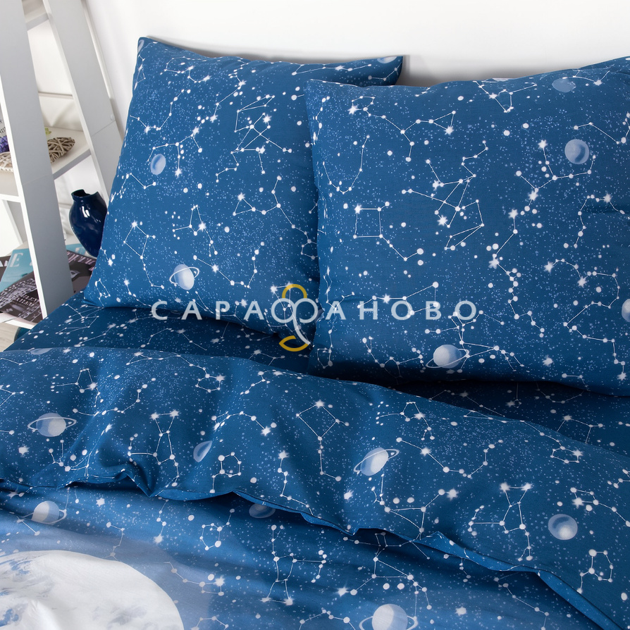 Ткань Поплин 220 см 115 гр рис. Созвездие леопарда Комп. 13510-1