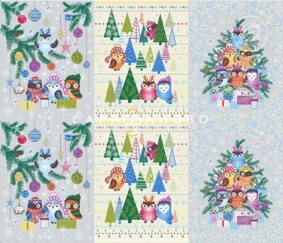 Ткань полотенечная 150 см рис Совята 11494/1