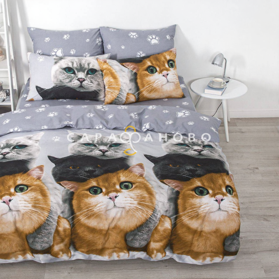 Ткань Поплин 220 см 115 гр Пушистый патруль рис.13366-1