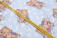 Ткань Бязь детская 150 см 120 гр рис Соня 1286-3 голубой (Зима)