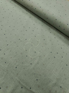 Ткань Поплин Детский 150 см рис. 13468/2 маленьк. звездочки на хаки