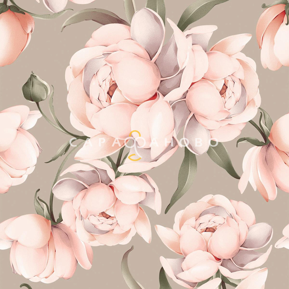 Ткань Бязь Премиум 220 см 142гр набивная арт 34 рис 50408-1