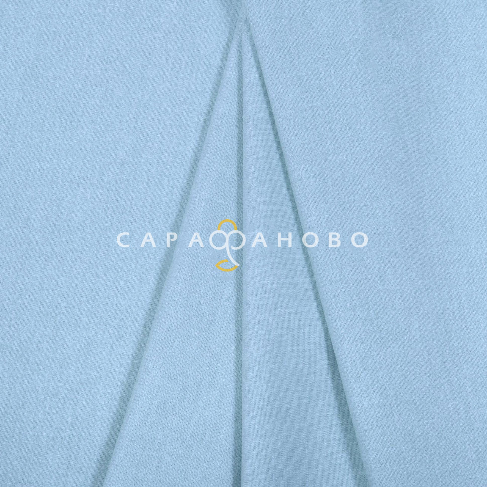 Ткань поплин 220 см Голубой Актив гладкокрашенный рис. 70000-1