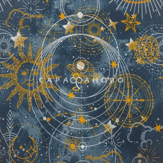 Ткань Поплин 220 см 115 гр Живая музыка рис. 13164-2