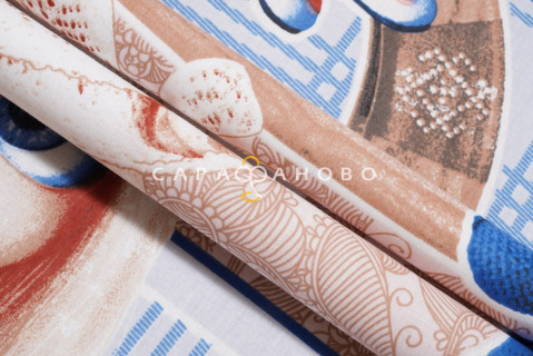 Ткань Поплин 150 Детская коллекция "Лучшая подружка" рис 9583