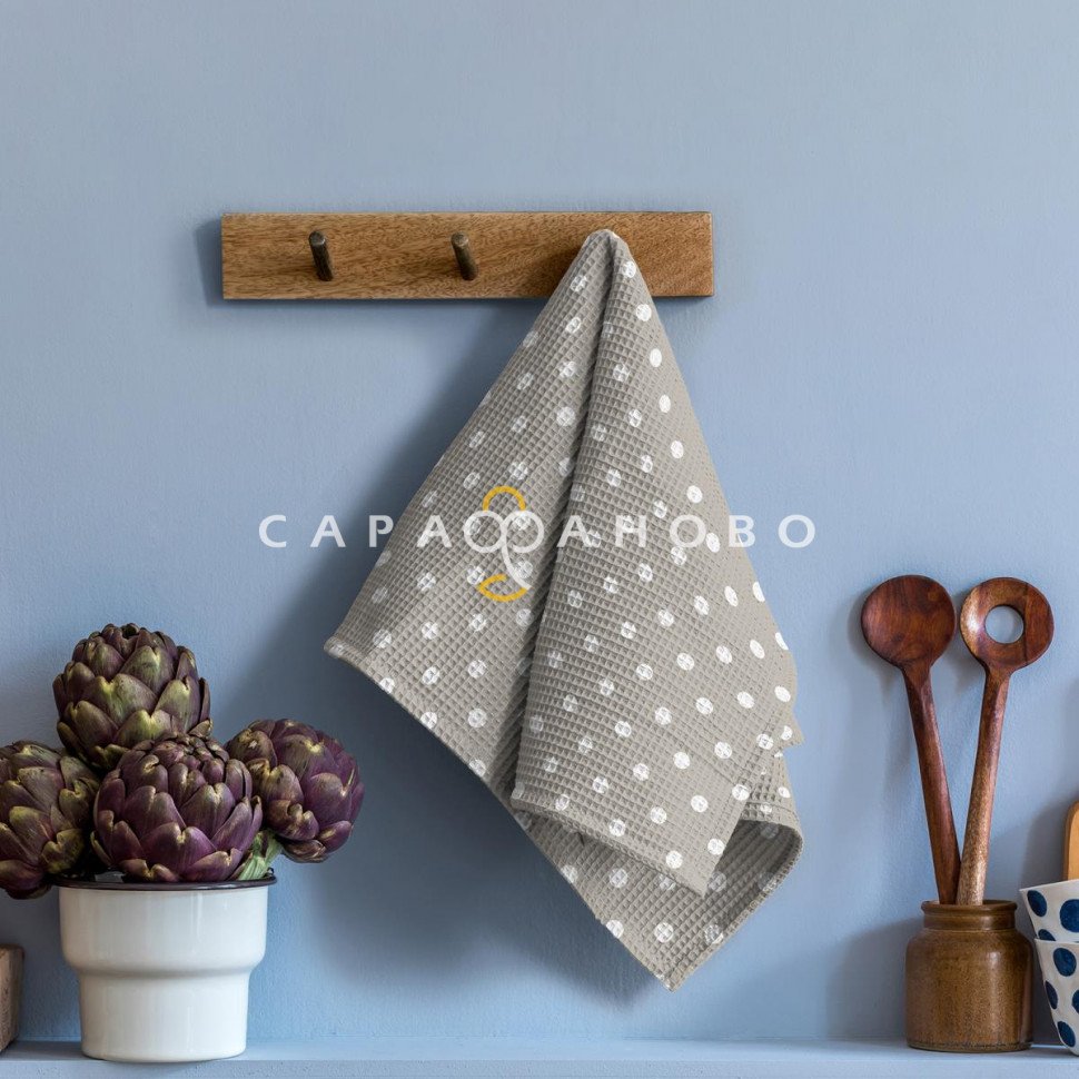 Полотенце вафельное Mia Cara 30394-1 Горох