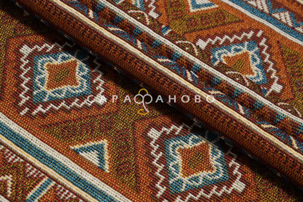 Ткань Гобелен жаккард 150 см рис KS34