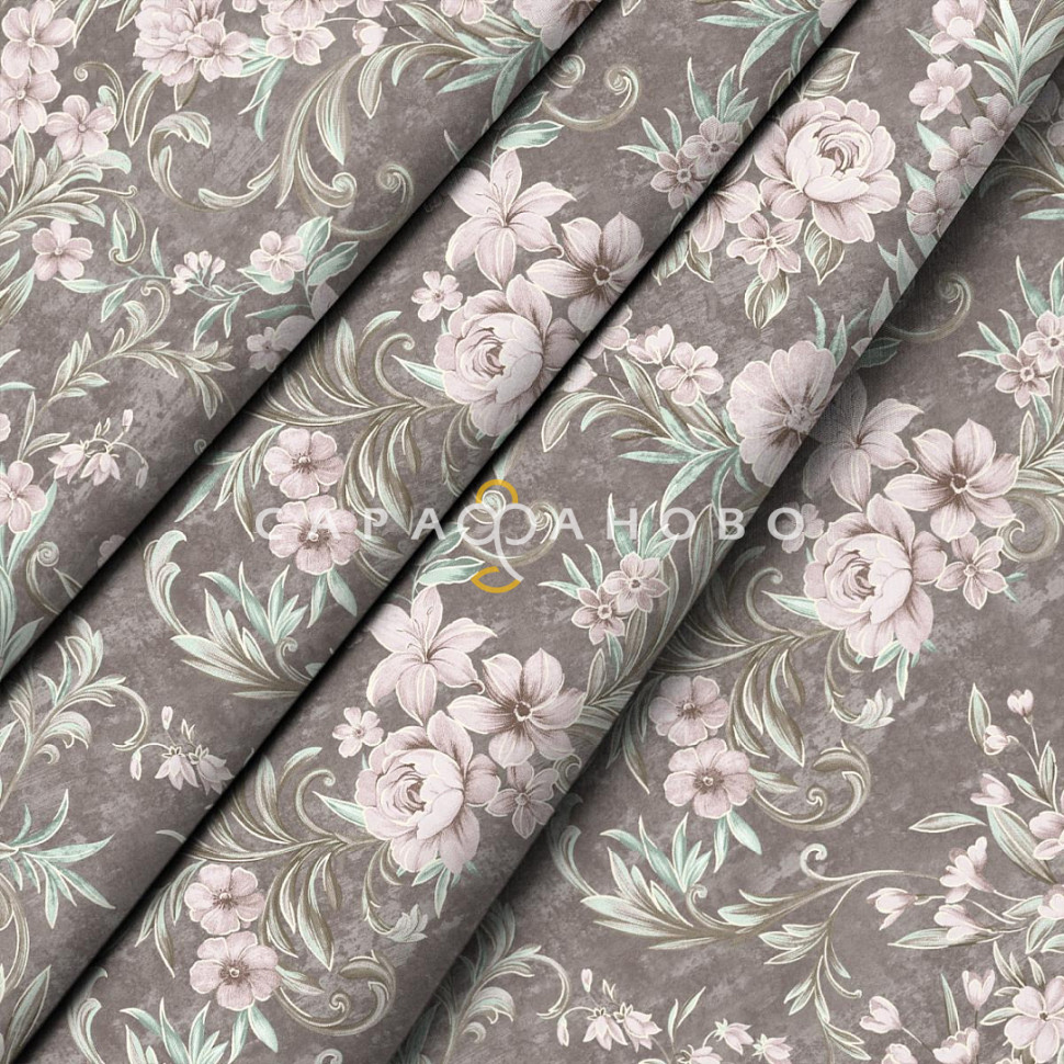 Ткань Бязь Премиум 220 см 142гр набивная арт 34 рис 60292-1