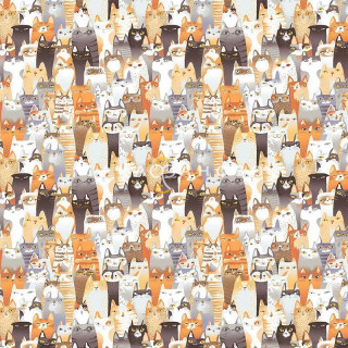 Ткань Бязь Комфорт 150 см Детская коллекция "Котики" рис 13128 вид 1