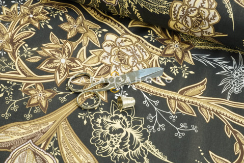 Ткань Бязь Премиум 150 см Постельная коллекция "Золотая ночь" рис 13155 вид 1