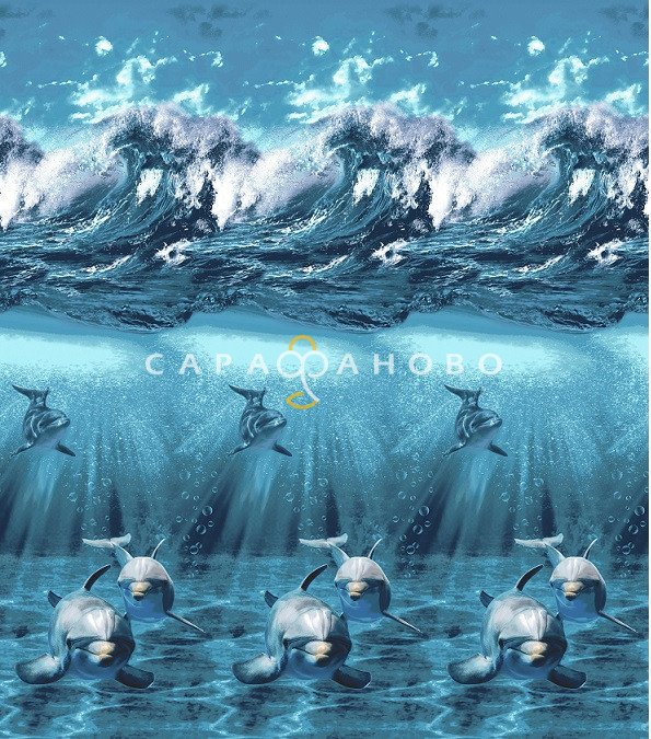 Ткань Бязь Премиум 220 см 142гр набивная арт 34 рис 6475-1