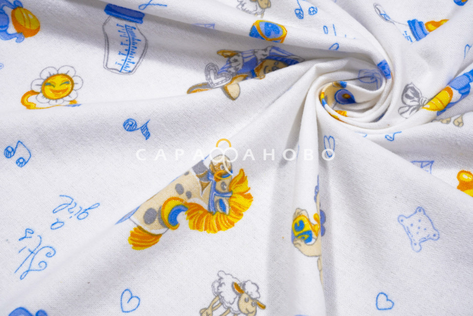 Ткань Фланель 90 см 175 гр №897-2П б/з Baby