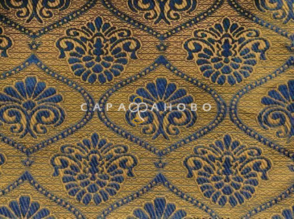 Ткань Гобелен жаккард 150см Двухцветный рис 106-4 т.синий