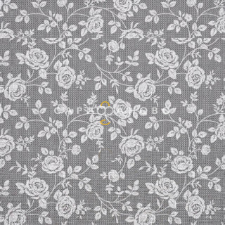 Ткань Бязь 150 см 120 гр рис Розы на льне (10383/1) 1693/1