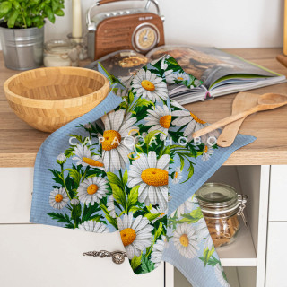 Полотно вафельное 50 см 175 гр наб рис 29440 вид 1 "Ромашки" 