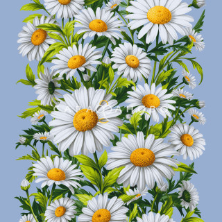 Полотно вафельное 50 см 175 гр наб рис 29440 вид 1 "Ромашки" 