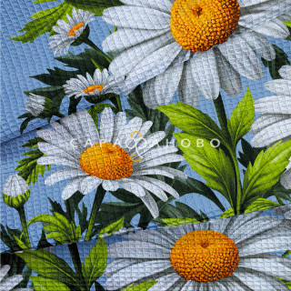 Полотно вафельное 50 см 175 гр наб рис 29440 вид 1 "Ромашки" 