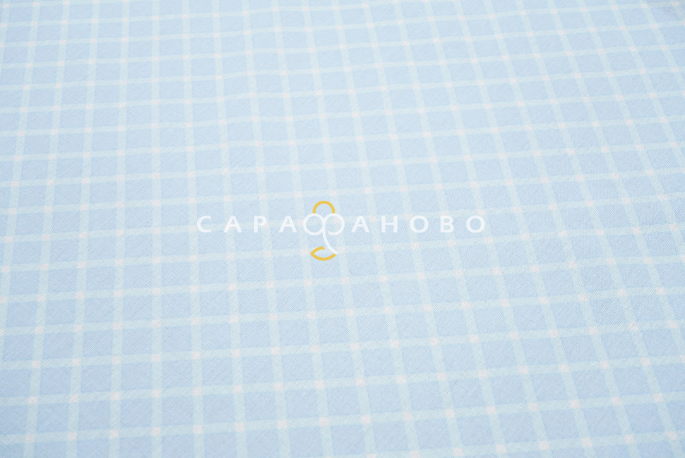 Ткань Бязь 150 см 140 гр рис Виши 4 голубой