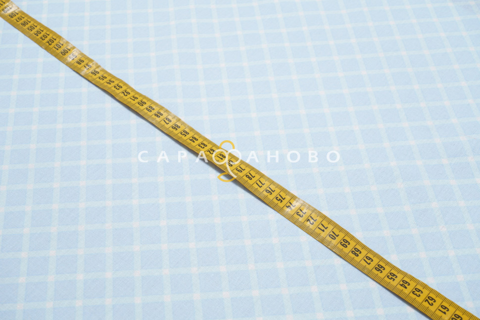 Ткань Бязь 150 см 140 гр рис Виши 4 голубой