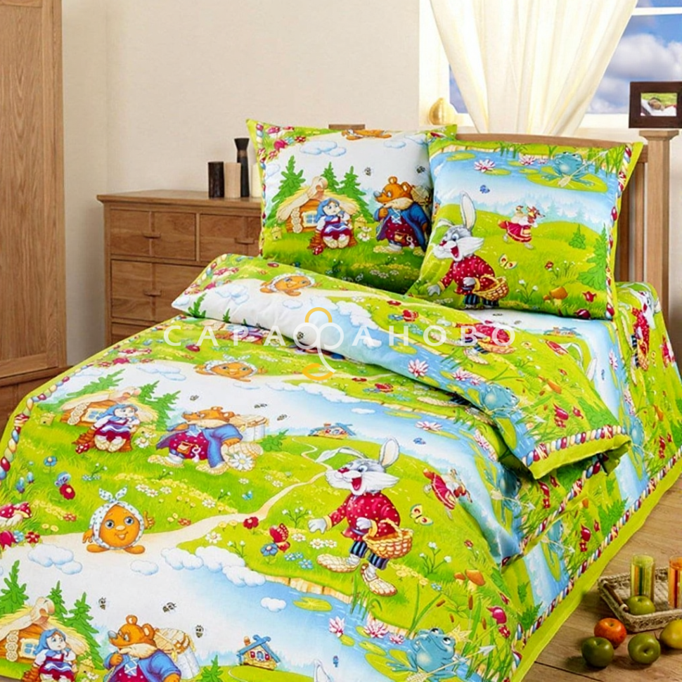 Ткань бязь 150 см В гостях у сказки рис 4597 вид 1