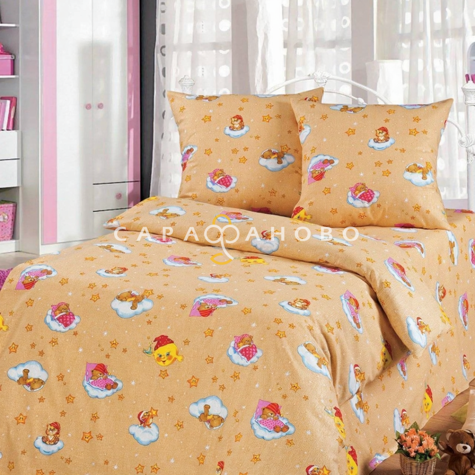 Ткань бязь 150 см Облачко рис 4098 вид 1