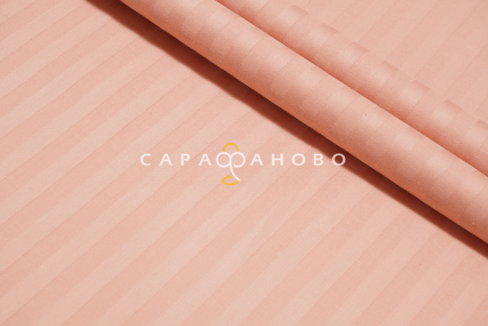 Ткань Страйп-сатин 240 см 1-1 Крем
