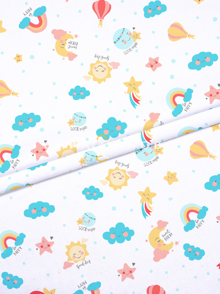 Ткань Фланель 75 см 175 гр рис 790-5 Звездное небо