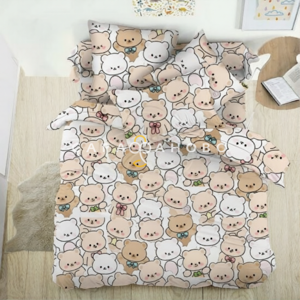 Ткань Поплин Детский 150 см рис. 29372 пухляши