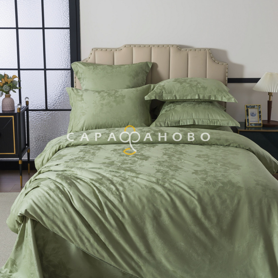 Ткань Жаккаррд-сатин 250 см рис. Фисташка