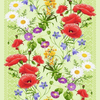Ткань Полотно вафельное 50 см "Полевые цветы" рис 5418 вид 2
