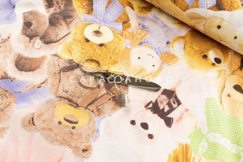 Ткань Бязь 150 см Премиум Детская коллекция «Игрушки» рис 4611 вид 1