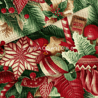 Полотно вафельное 50 см 175 гр наб рис 29404 вид 1 "Сладкие трости"