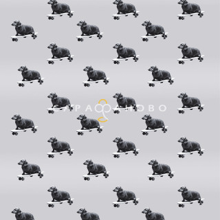 Перкаль 150 см набивной рис 13473 вид 1 "Такса"